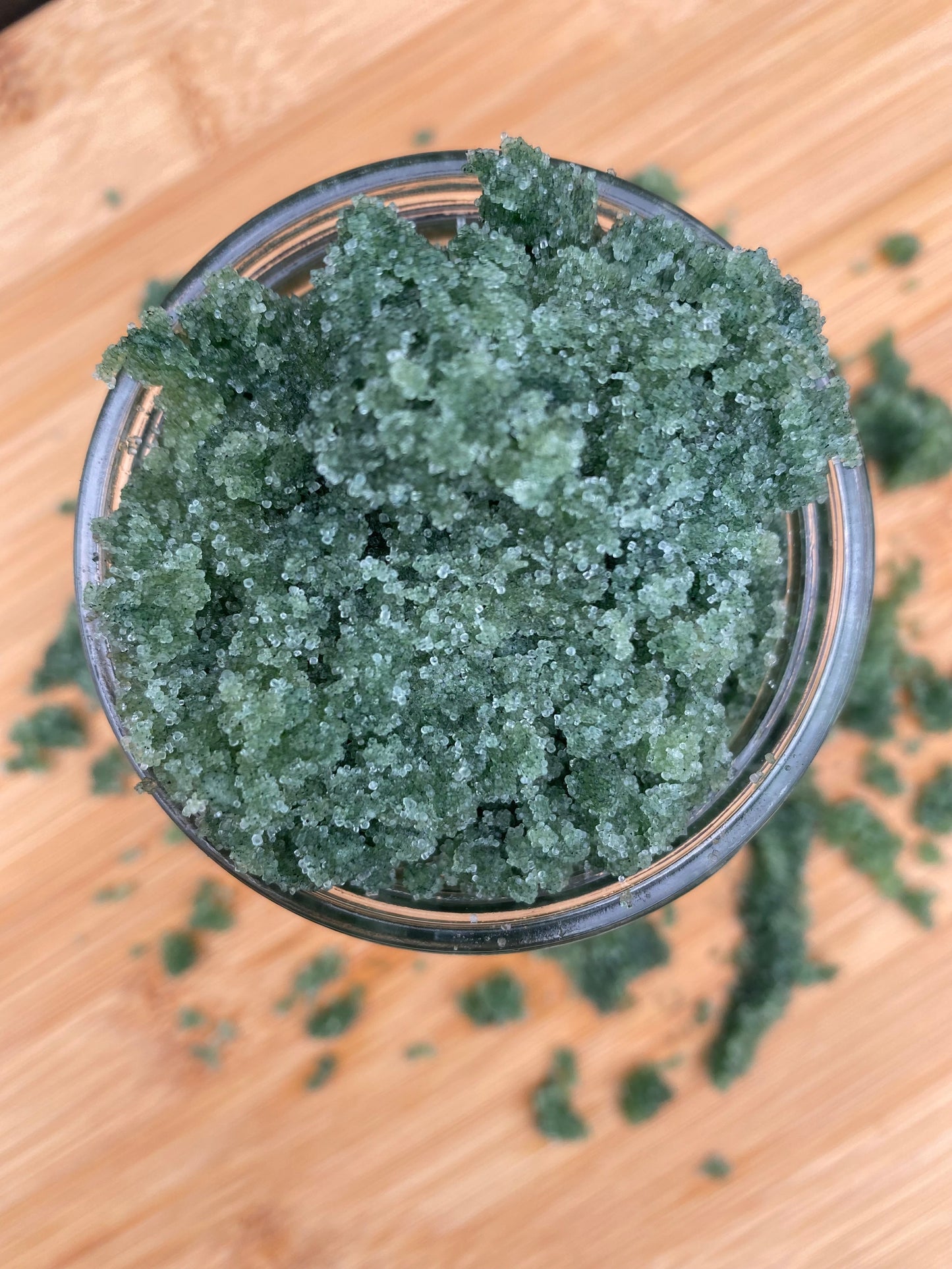 green glow spirulina salt scrub